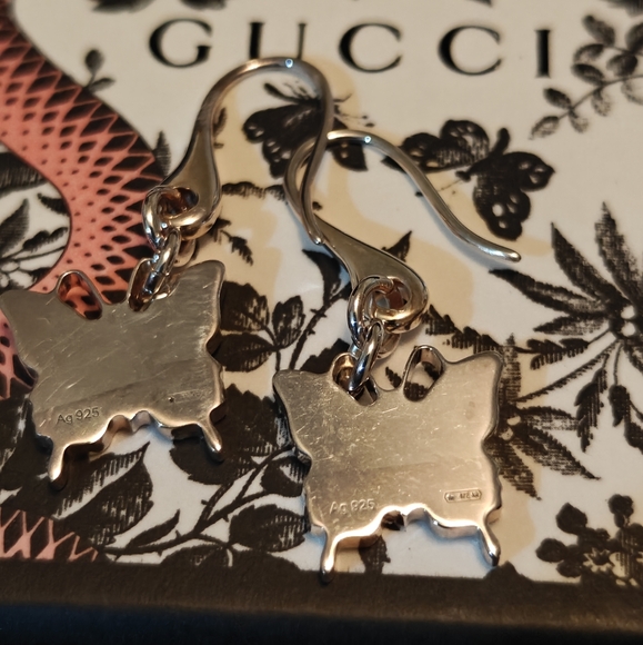 GUCCI Silver Butterfly Earrings 🦋🦋 - Picture 5 of 7